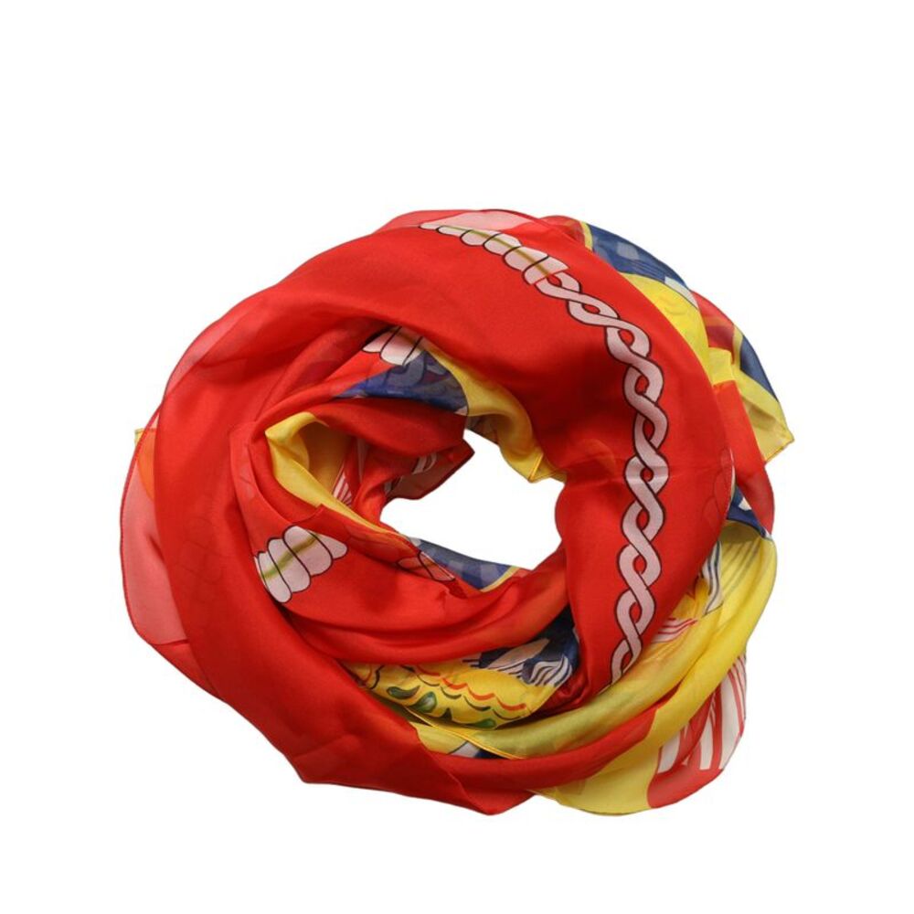 Dolce & Gabbana Multicolor Silk Printed Square Foulard Women's Scarf